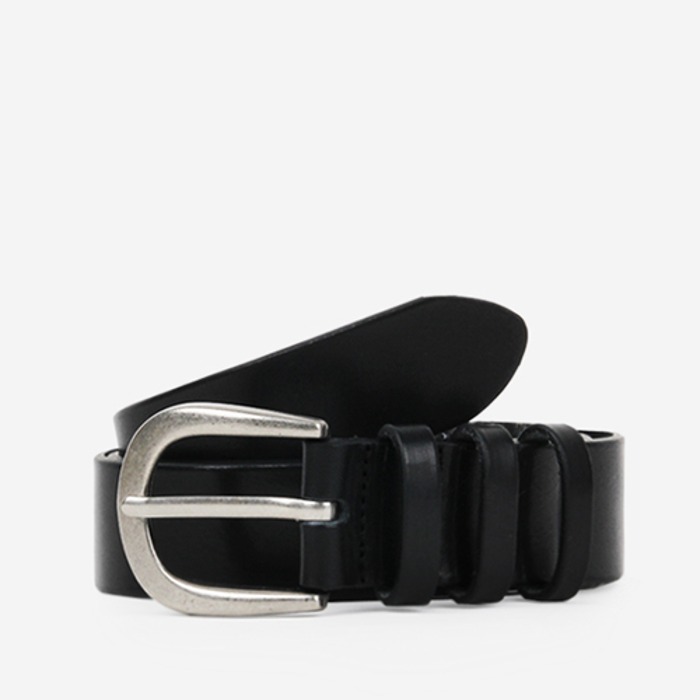 Italian Leather Belt_3 Ring_Black / 3링 이태리 천연 소가죽 통가죽 레더 벨트_블랙